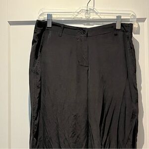 💯 Silk Judith & Charles Wide Leg Mid Rise Flowy Trousers